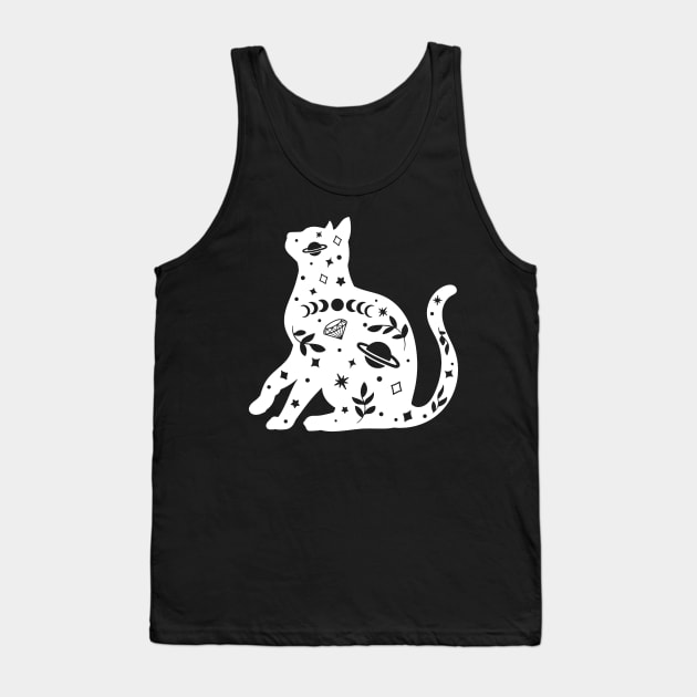 Spirituality Cat Universe Energy - Spiritual Tank Top by AbundanceSeed